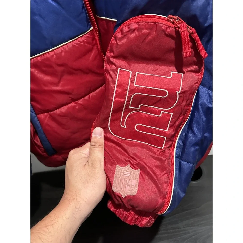NY Giants Reebok Puffer Jacket Coat Mens Size XL New York Vintage RARE